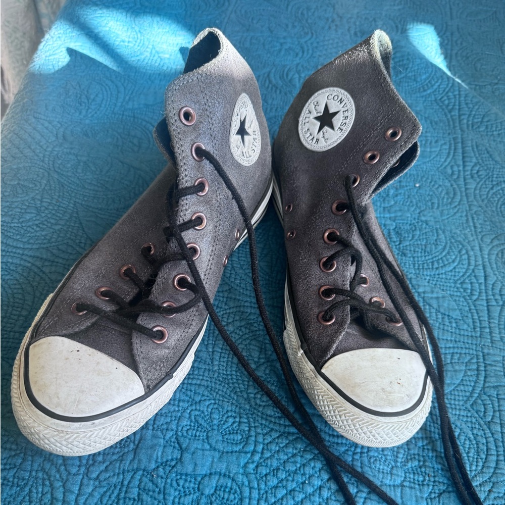 Converse Women’s High-Top Sneakers - Gray and White